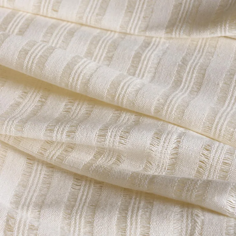 Schumacher 67200 Mona Sheer Ivory fabric swatch
