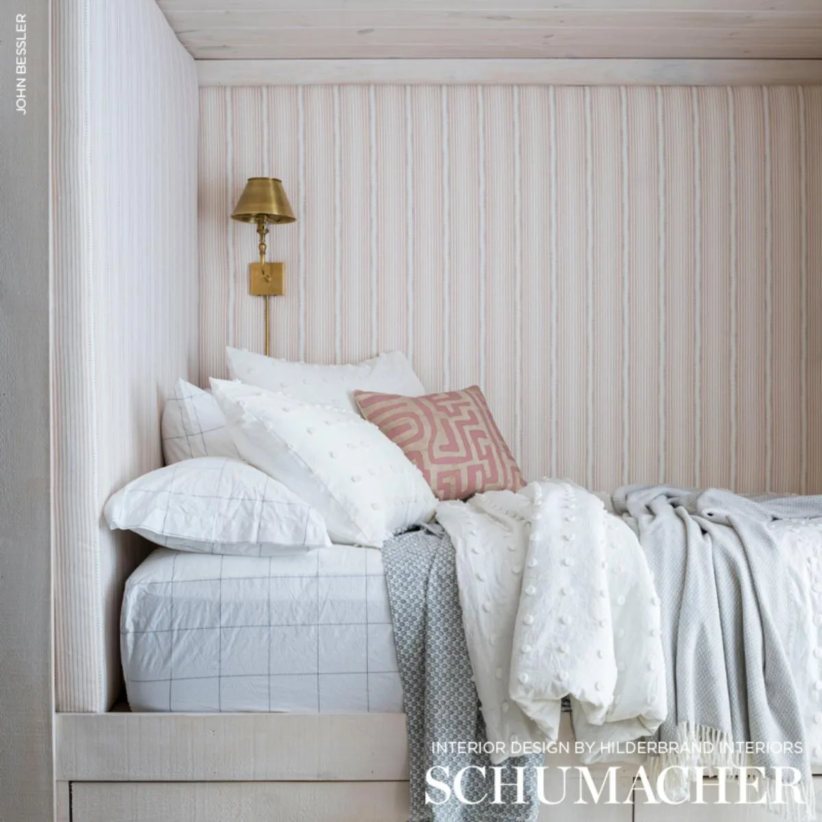 Schumacher 176273 Moncorvo Blush fabric swatch