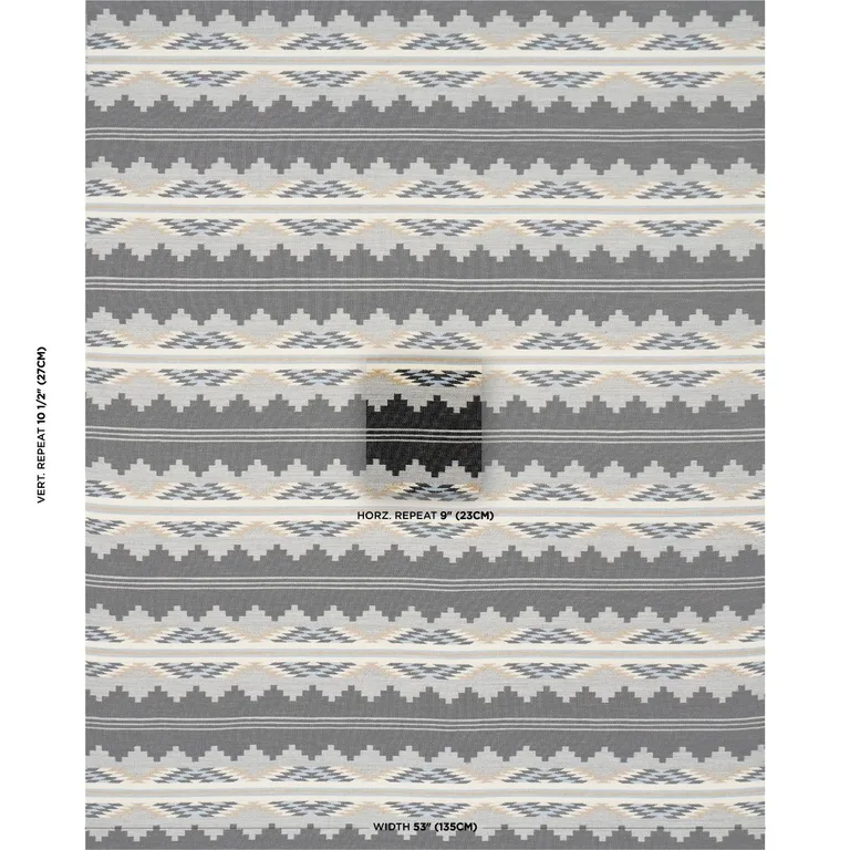 Schumacher 87020 Monsoon Navy fabric swatch