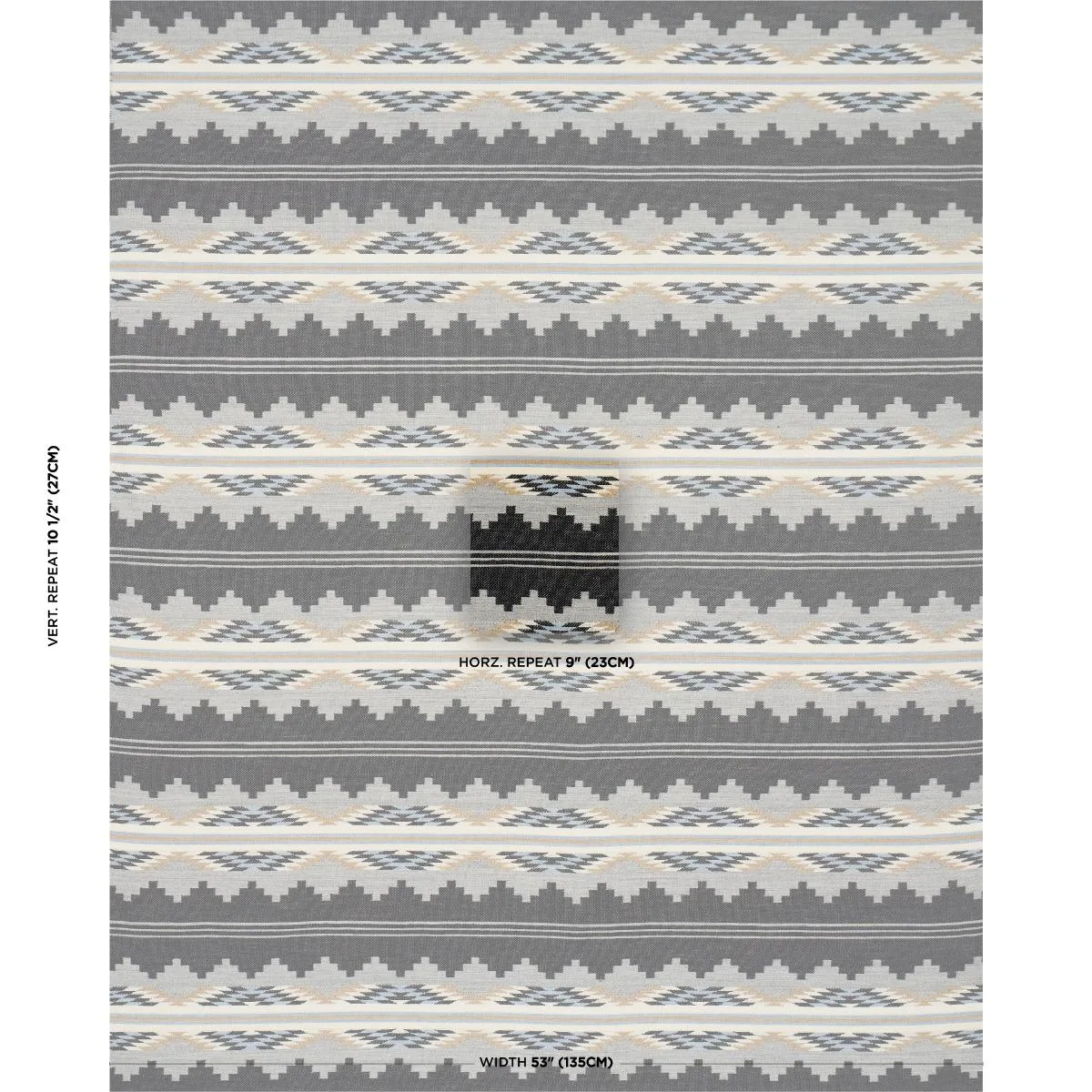 Schumacher 87020 Monsoon Navy fabric swatch