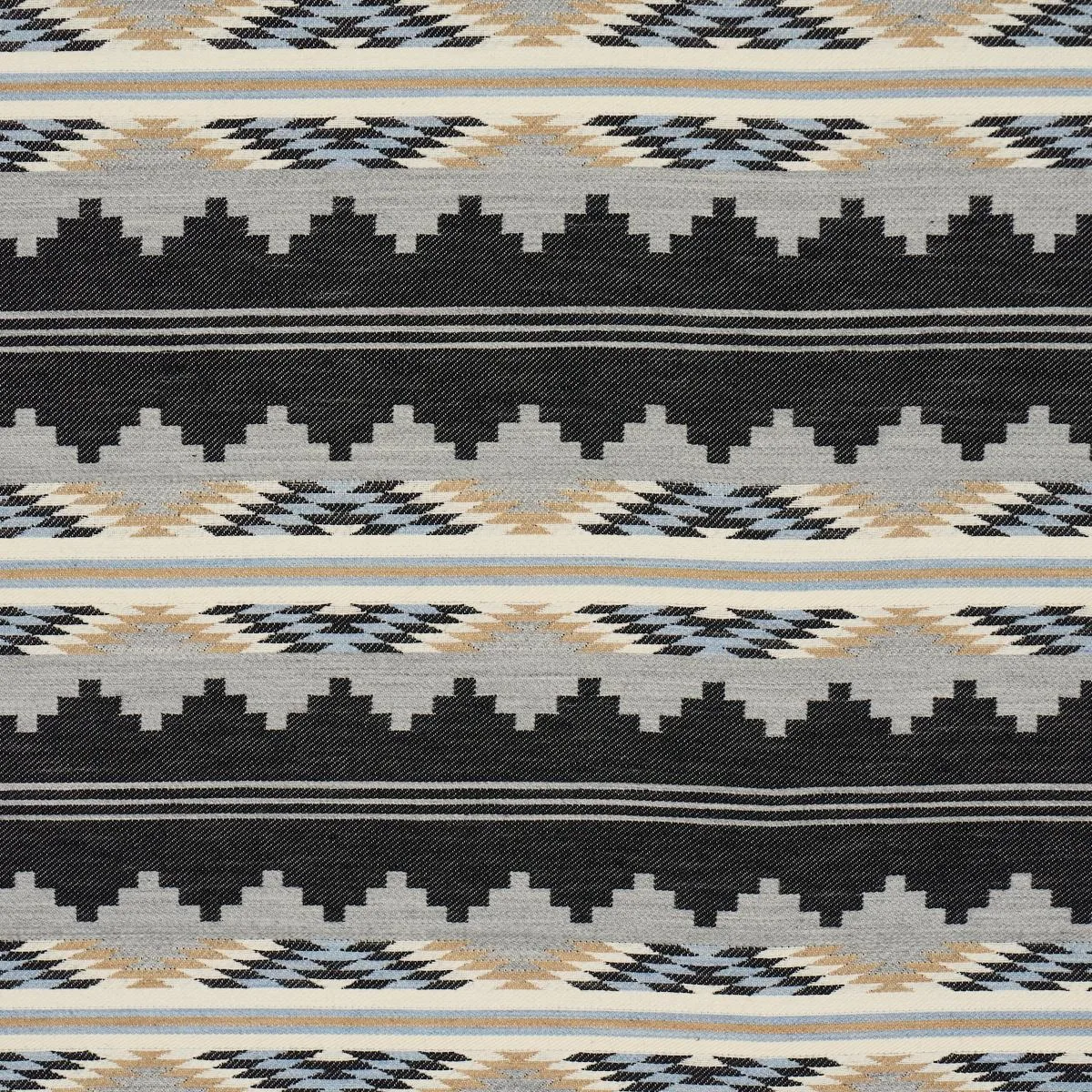 Schumacher 87020 Monsoon Navy fabric swatch