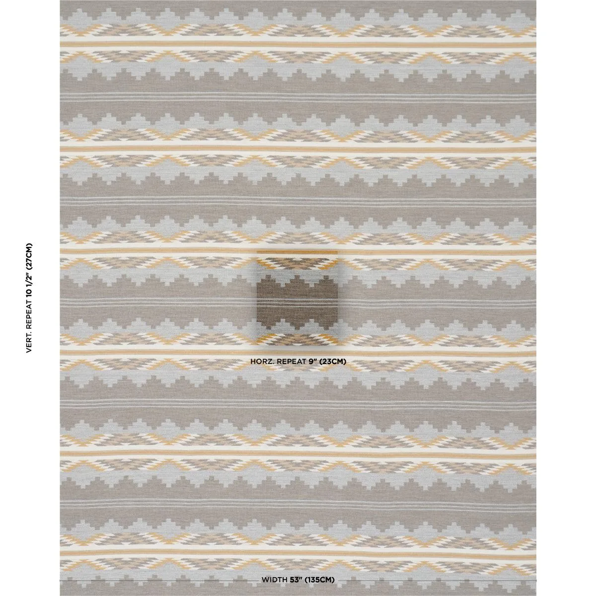 Schumacher 87022 Monsoon Neutral fabric swatch