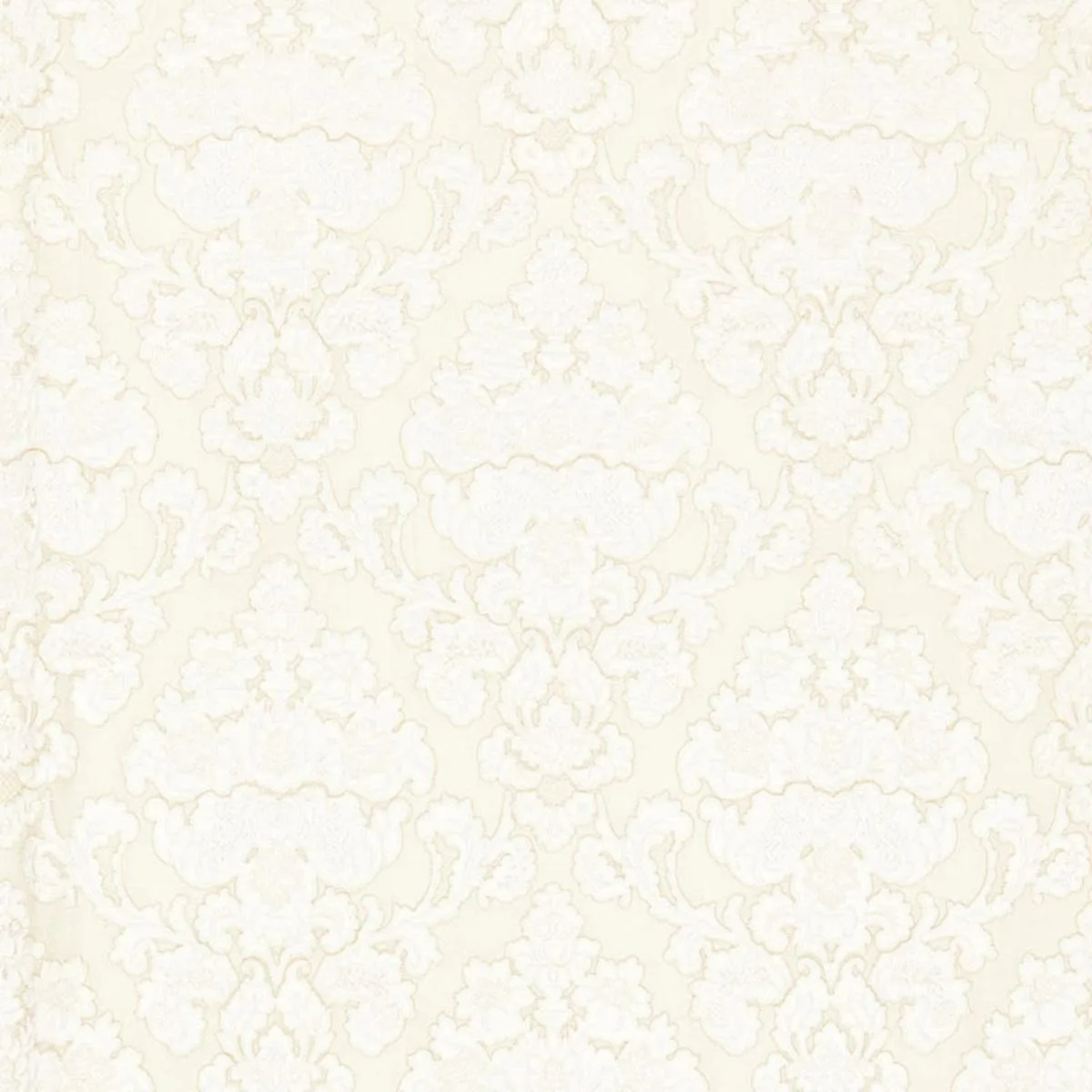 Schumacher 66592 Montalcino Appliqué Damask Champagne fabric swatch