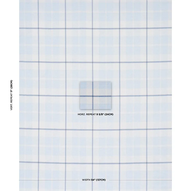 Schumacher 66667 Montana Wool Plaid Arctic fabric swatch