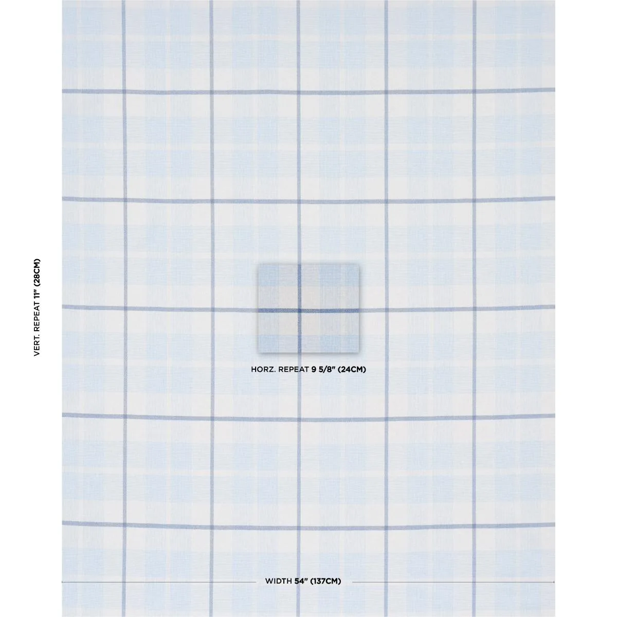 Schumacher 66667 Montana Wool Plaid Arctic fabric swatch