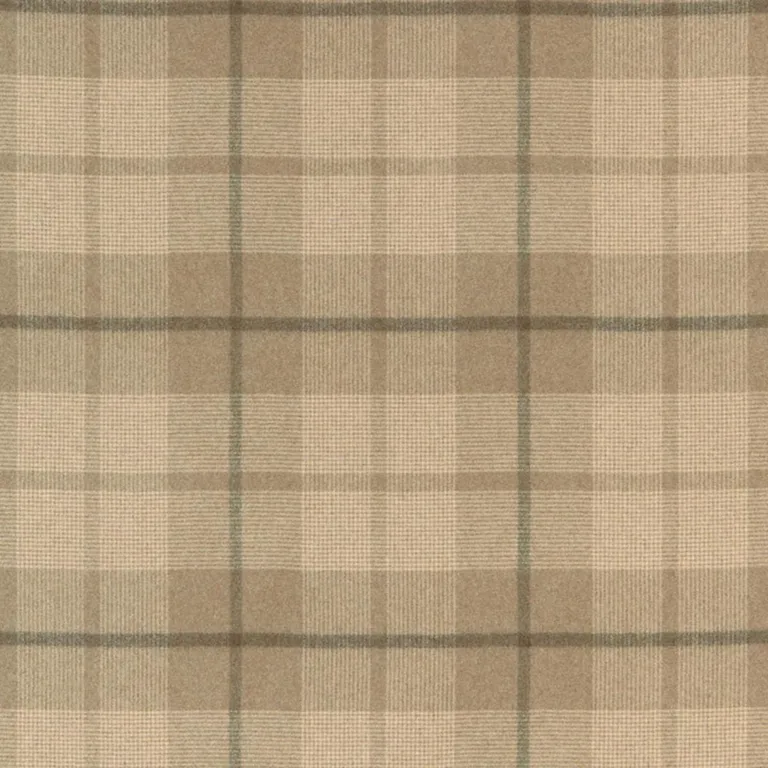 Schumacher 66660 Montana Wool Plaid Buckskin fabric swatch