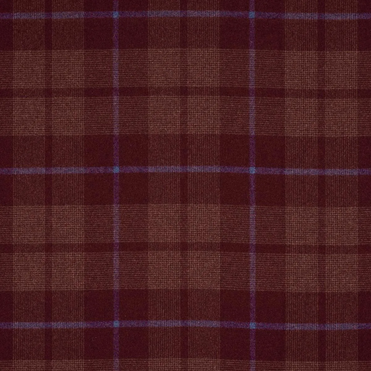 Schumacher 66665 Montana Wool Plaid Burgundy fabric swatch