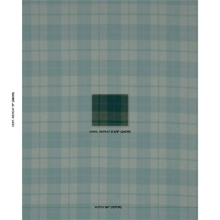 Schumacher 66666 Montana Wool Plaid Hunter fabric swatch