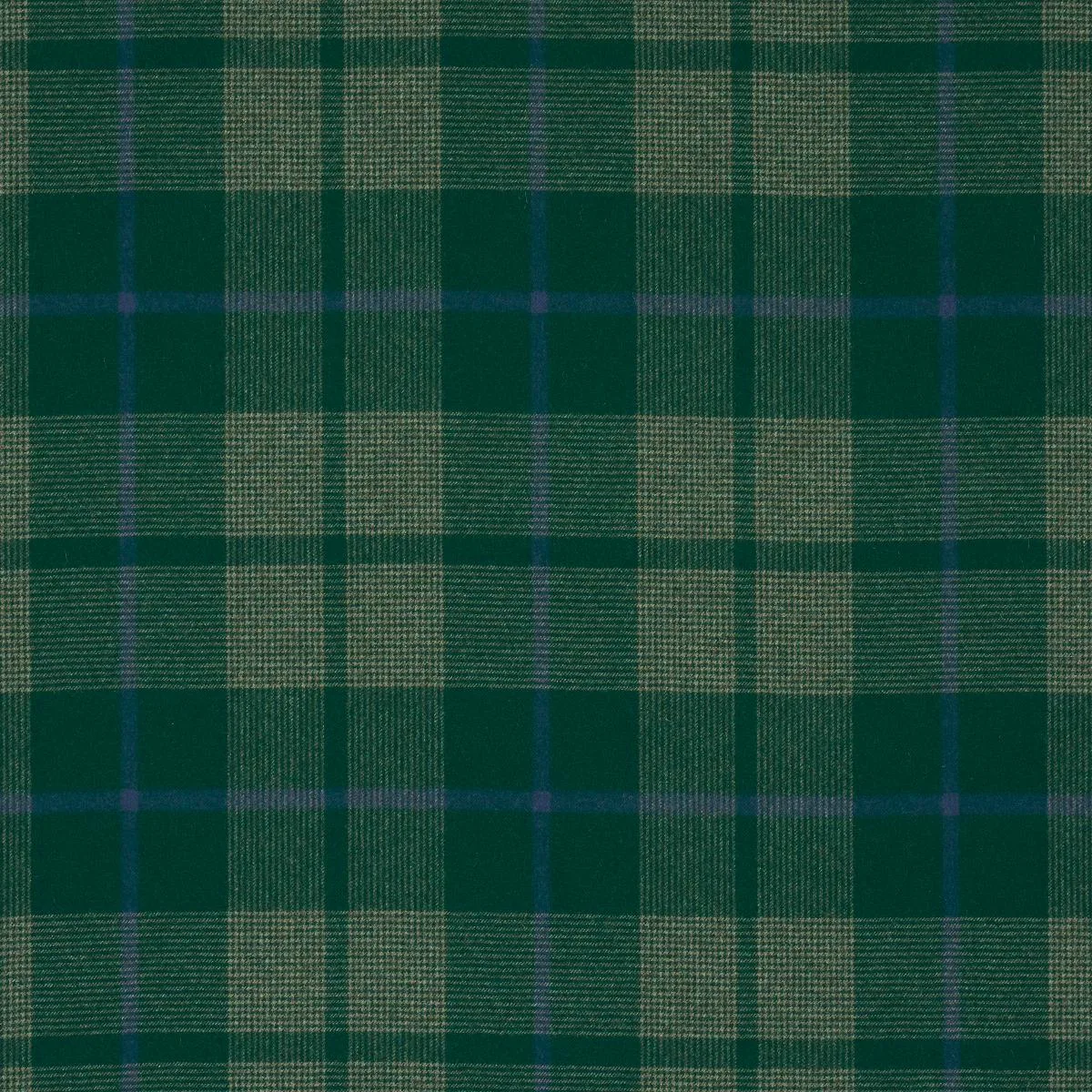 Schumacher 66666 Montana Wool Plaid Hunter fabric swatch