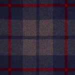 Schumacher 66663 Montana Wool Plaid Navy fabric swatch