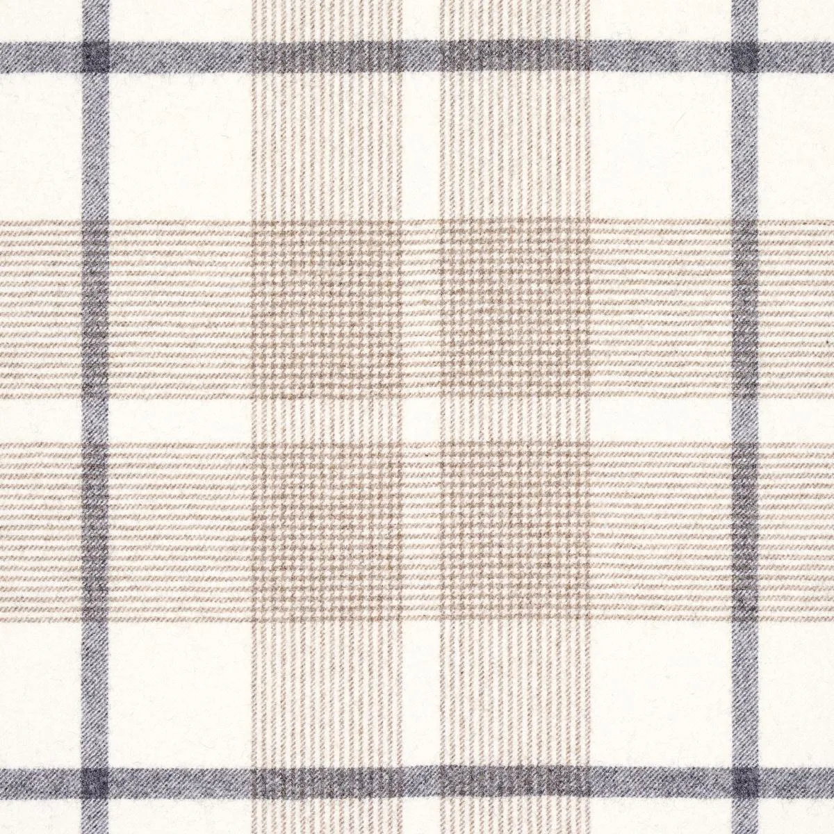 Schumacher 66664 Montana Wool Plaid Neutral fabric swatch