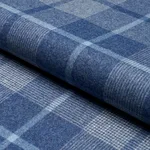 Schumacher 66668 Montana Wool Plaid Slate fabric swatch