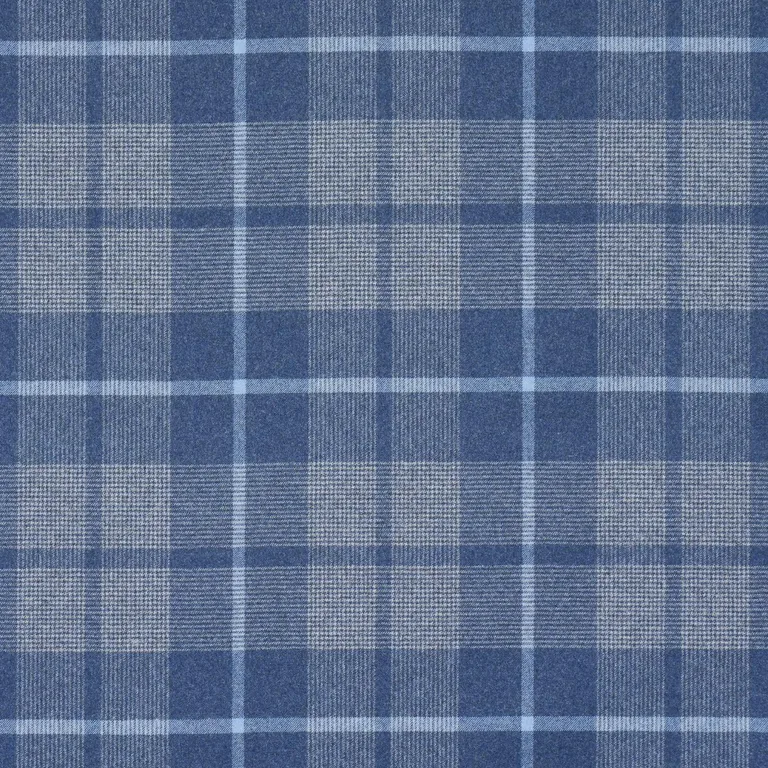 Schumacher 66668 Montana Wool Plaid Slate fabric swatch