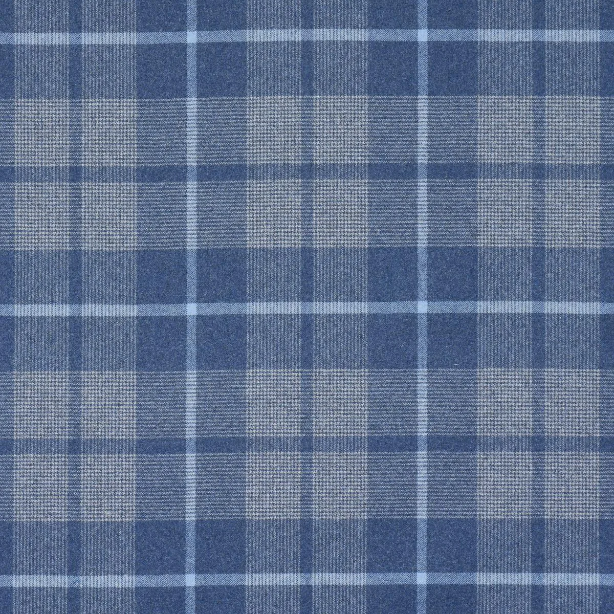 Schumacher 66668 Montana Wool Plaid Slate fabric swatch