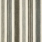 Schumacher 65171 Montauban Stripe Nickel / Greige fabric swatch