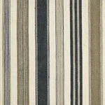 Schumacher 65172 Montauban Stripe Noir / Tobacco fabric swatch