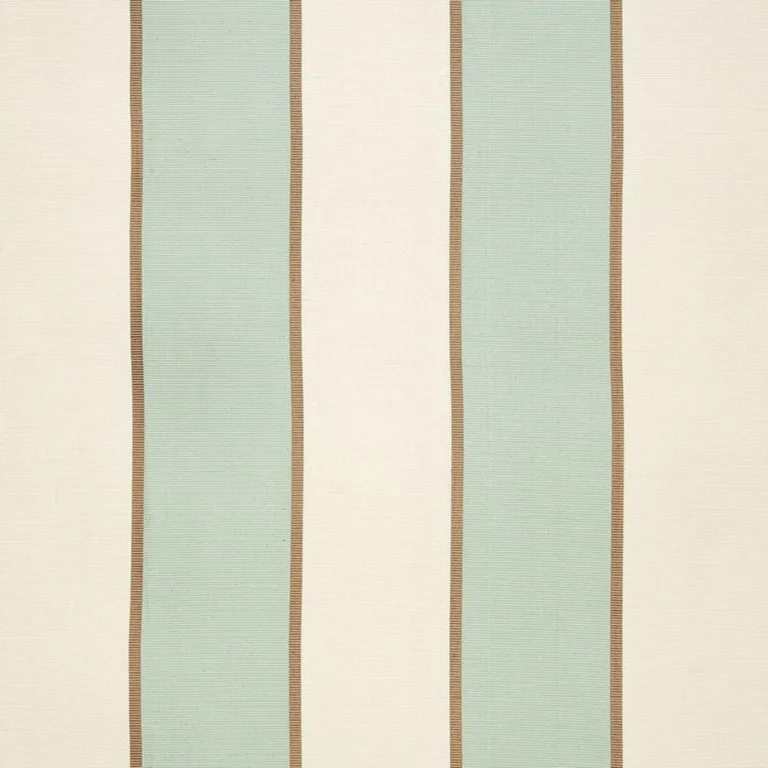 Schumacher 64783 Montebello Stripe Aqua fabric swatch