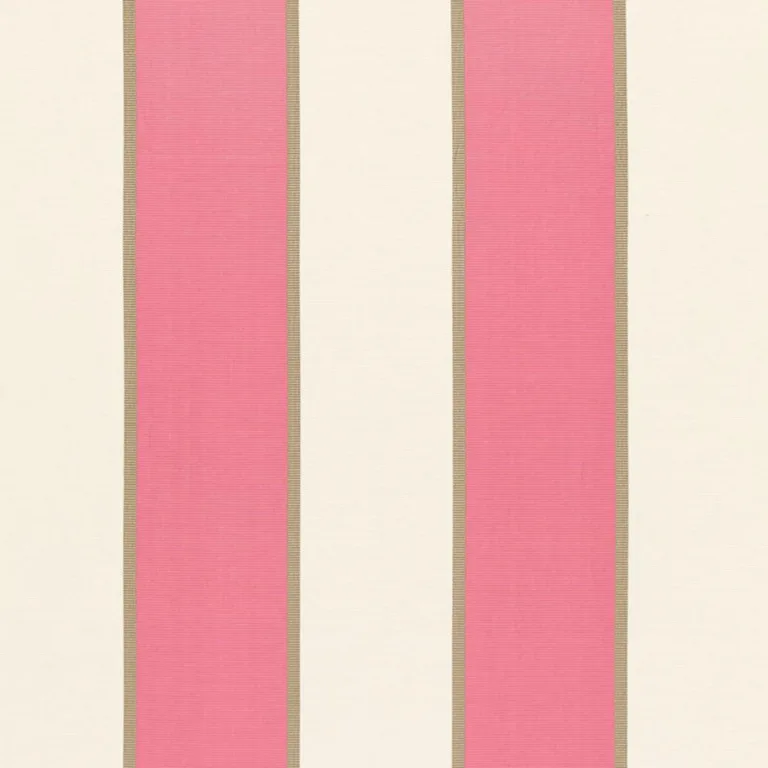 Schumacher 64785 Montebello Stripe Berry fabric swatch