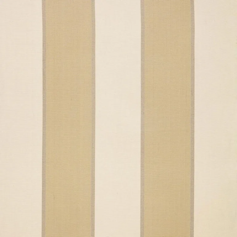 Schumacher 64780 Montebello Stripe Champagne fabric swatch