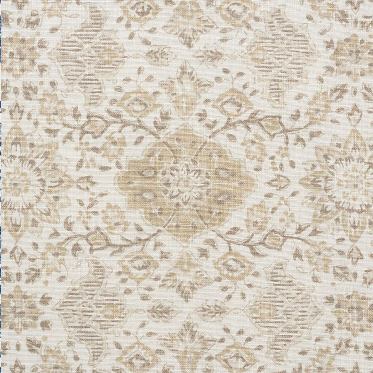 Schumacher 177621 Montecito Floral Neutral fabric swatch