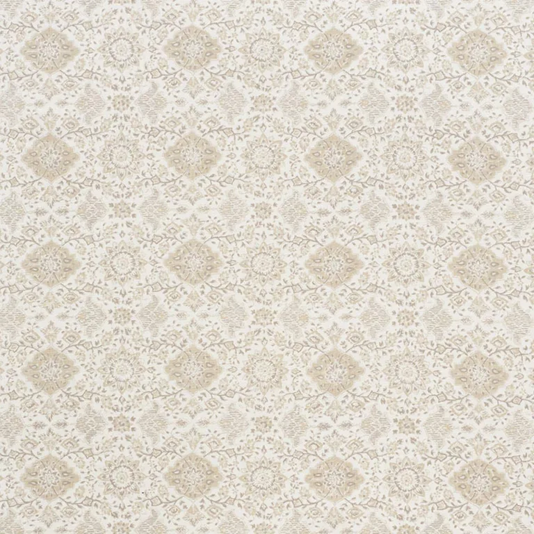 Schumacher 177621 Montecito Floral Neutral fabric swatch