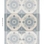 Schumacher 176484 Montecito Medallion China Blue fabric swatch