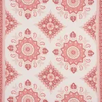 Schumacher 176483 Montecito Medallion Faded Red fabric swatch