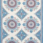Schumacher 176482 Montecito Medallion Red fabric swatch