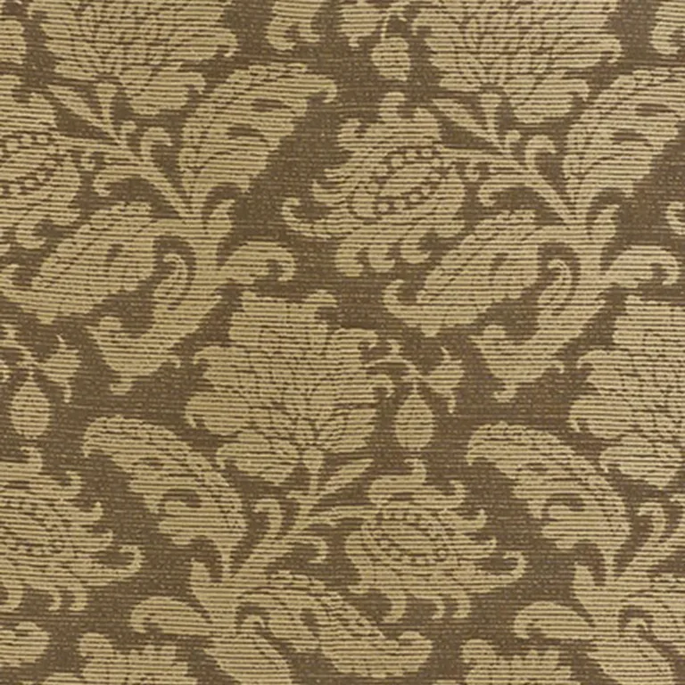 Schumacher 62783 Montego Damask Java fabric swatch