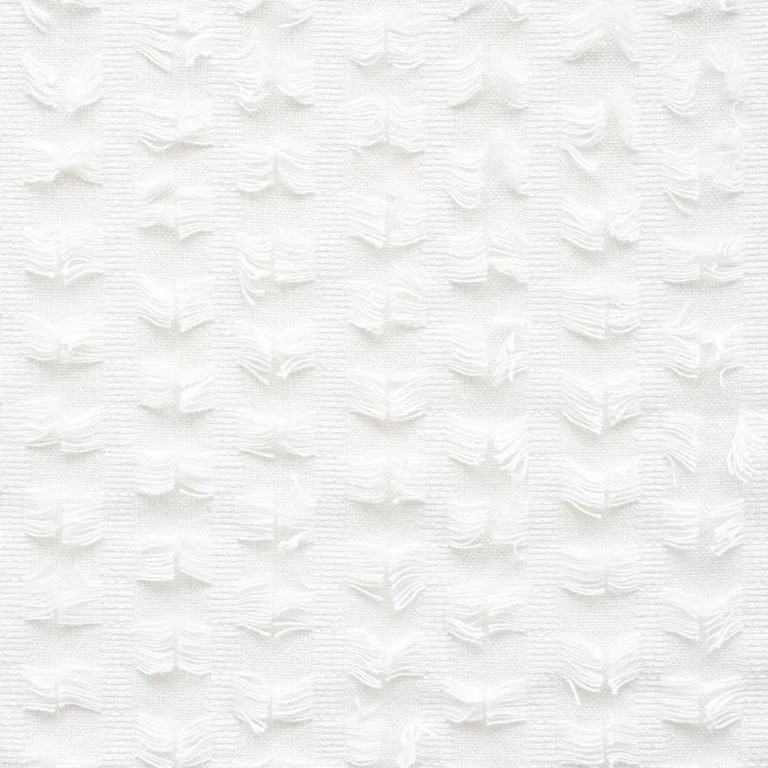 Schumacher 73580 Montego Fringe Snow fabric swatch