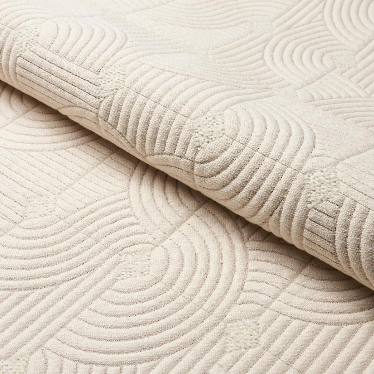 Schumacher 83440 Monterey Matelassé Birch fabric swatch