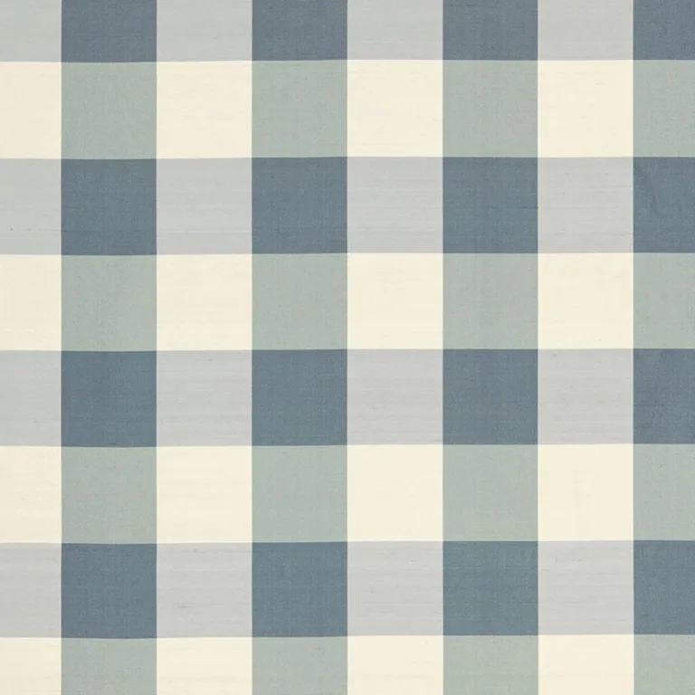 Schumacher 3455001 Montgomery Silk Plaid Lakeside fabric swatch