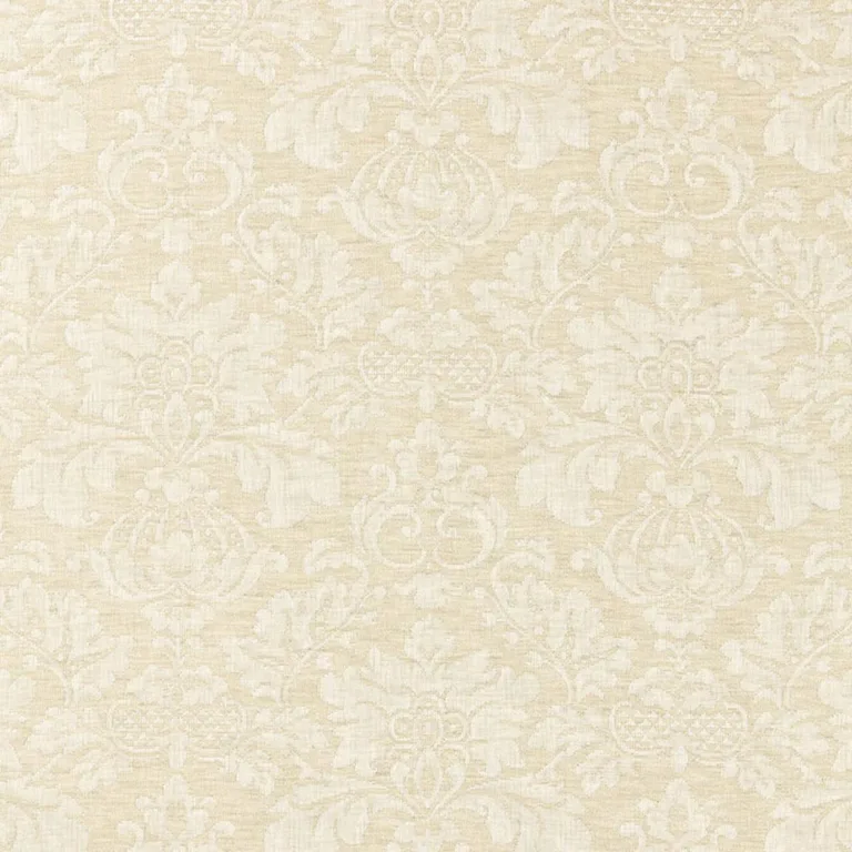Schumacher 66621 Montisi Linen Damask Buttermilk fabric swatch