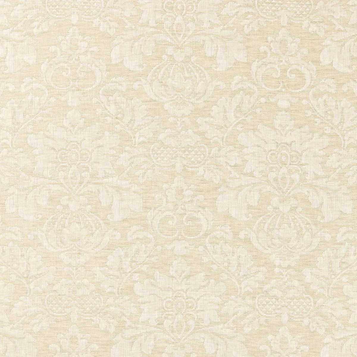 Schumacher 66621 Montisi Linen Damask Buttermilk fabric swatch