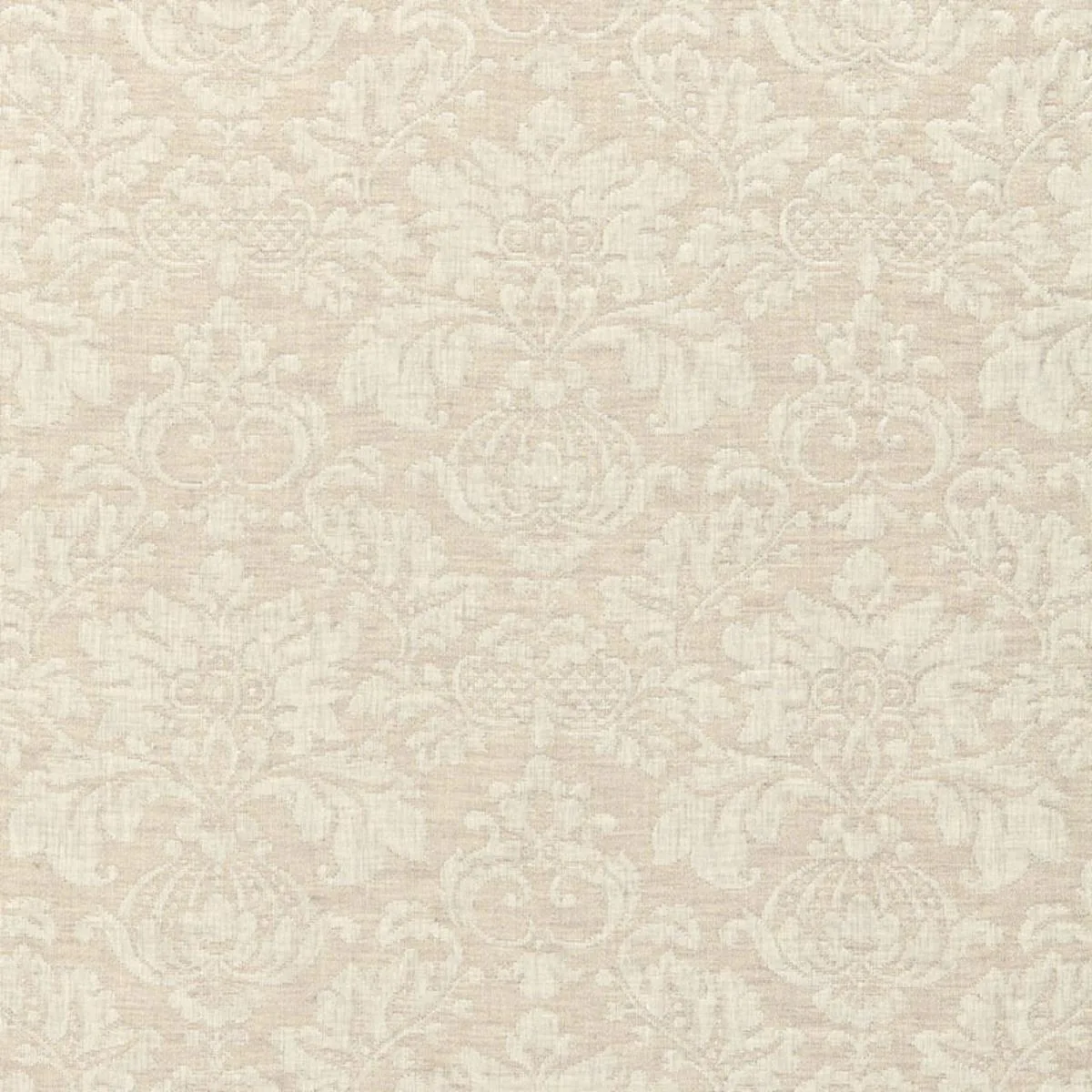 Schumacher 66620 Montisi Linen Damask Flax fabric swatch