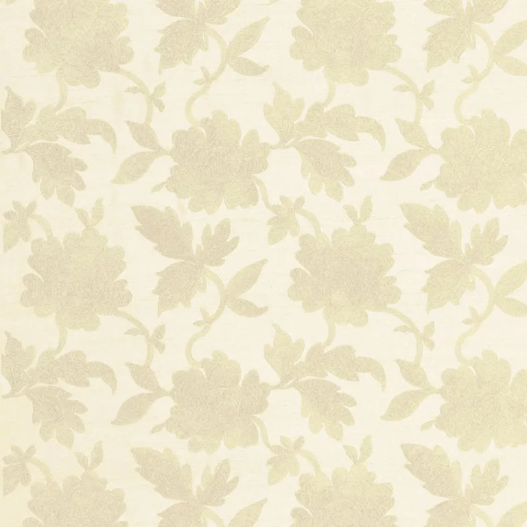 Schumacher 66851 Moon Garden Embroidery Champagne fabric swatch