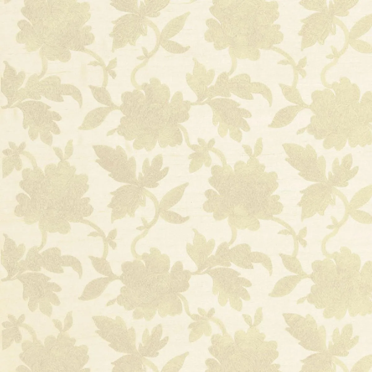 Schumacher 66851 Moon Garden Embroidery Champagne fabric swatch