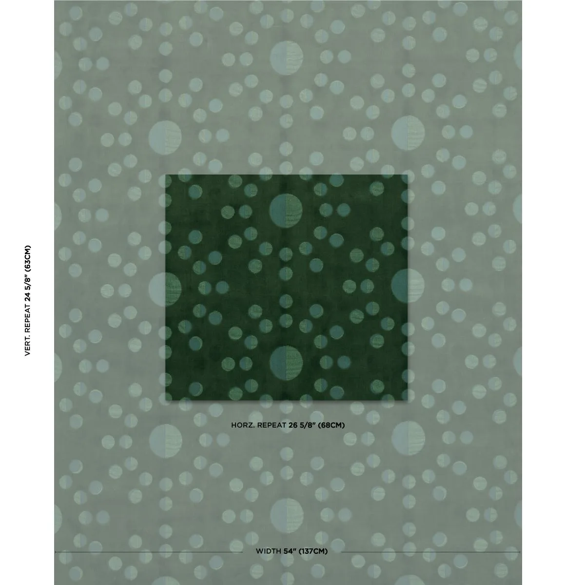 Schumacher 83190 Moon Phase Velvet Green fabric swatch