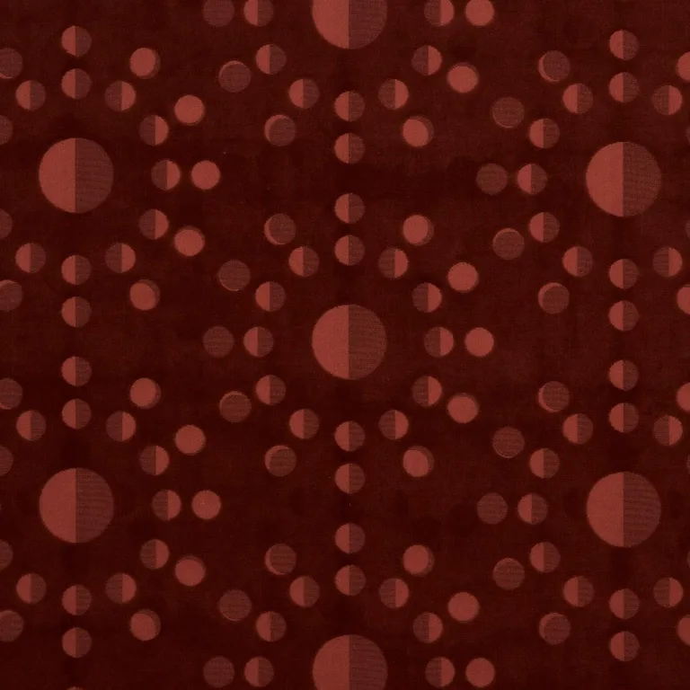 Schumacher 83191 Moon Phase Velvet Red fabric swatch