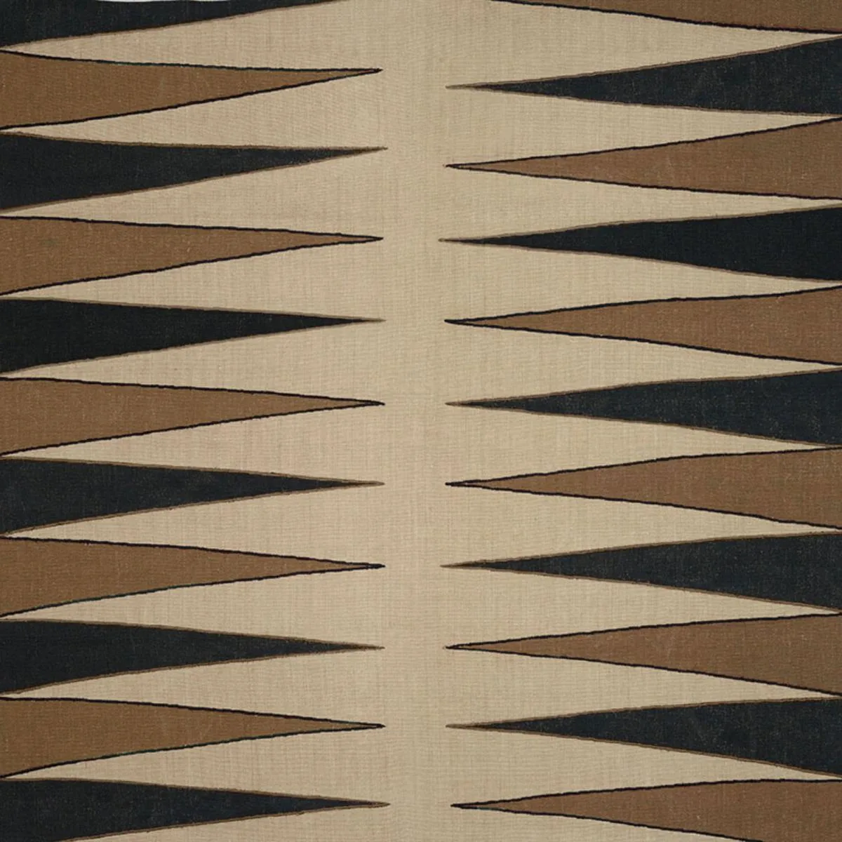 Schumacher 175830 Moorea Lava Black fabric swatch