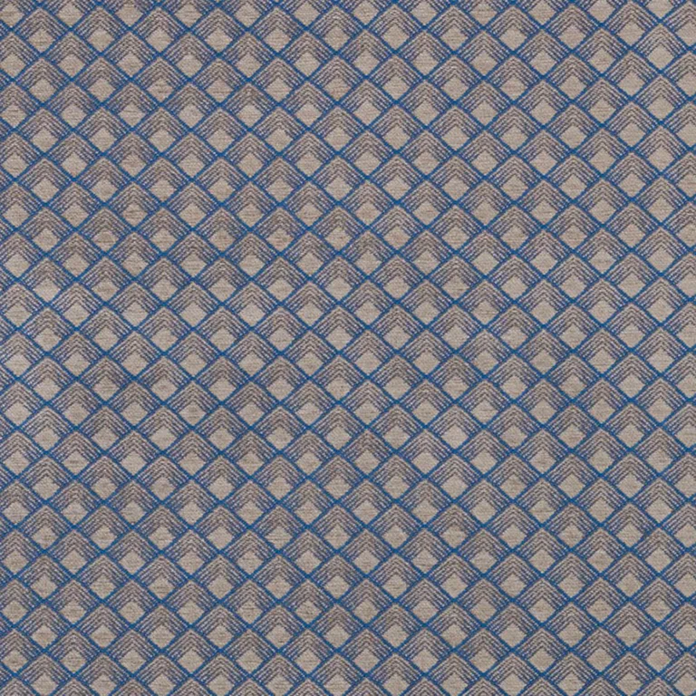Schumacher 71172 Morgan Steel Blue fabric swatch
