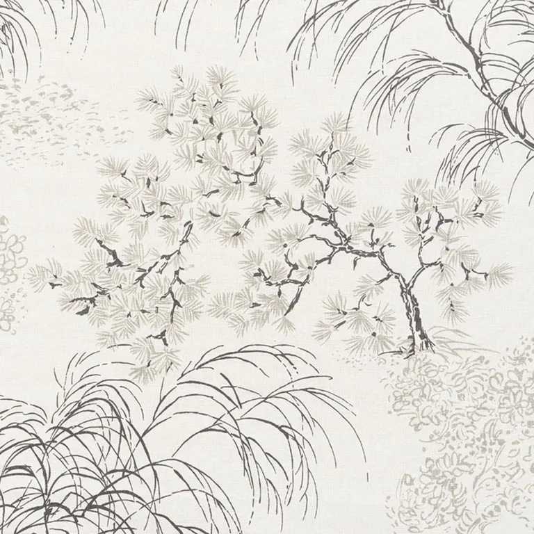 Schumacher 177021 Mori Neutral fabric swatch