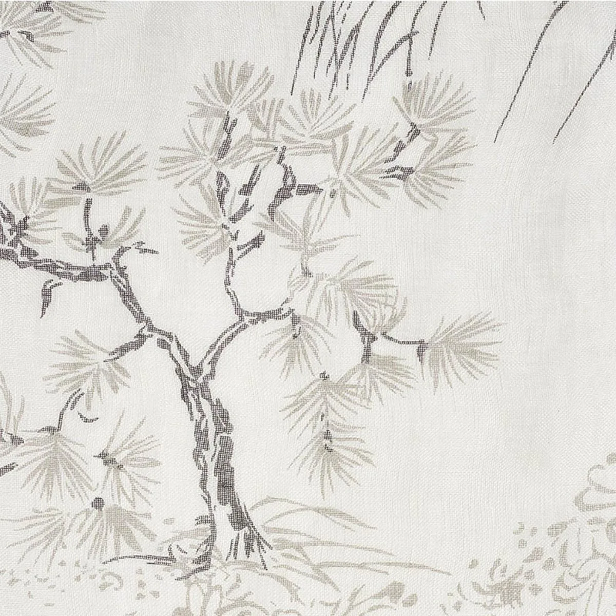 Schumacher 178361 Mori Sheer Neutral fabric swatch