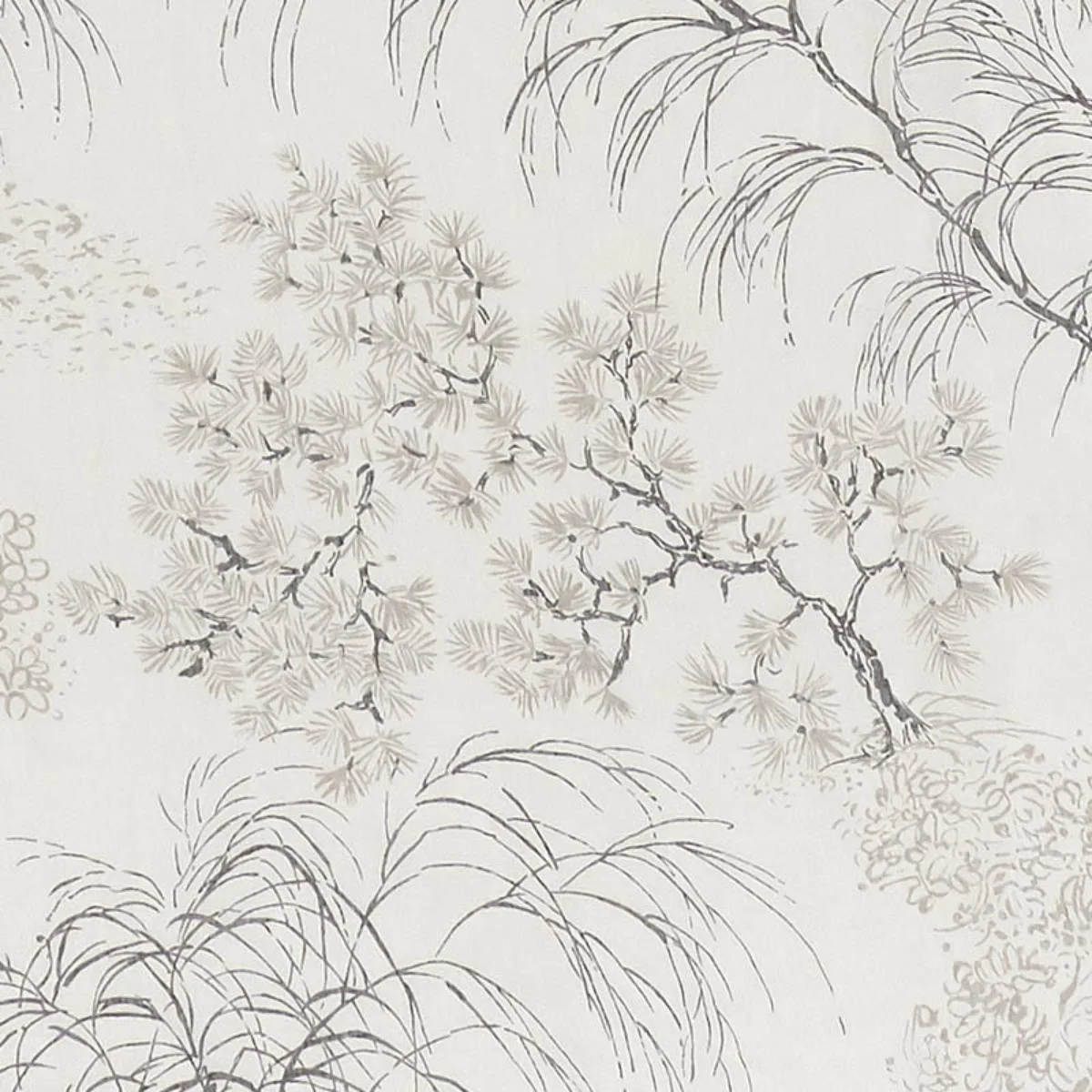 Schumacher 178361 Mori Sheer Neutral fabric swatch