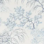 Schumacher 178360 Mori Sheer Porcelain fabric swatch