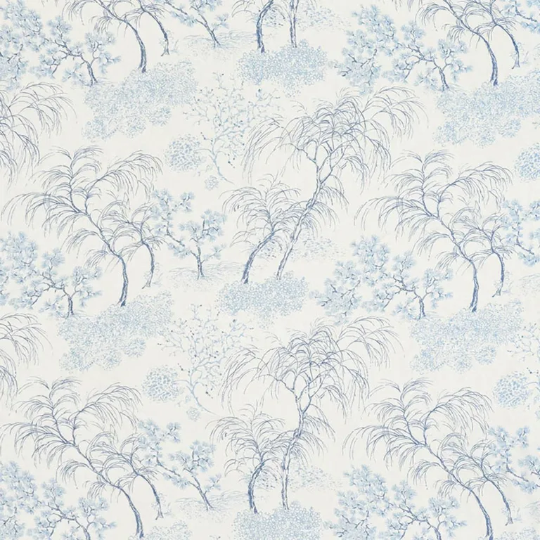 Schumacher 178360 Mori Sheer Porcelain fabric swatch