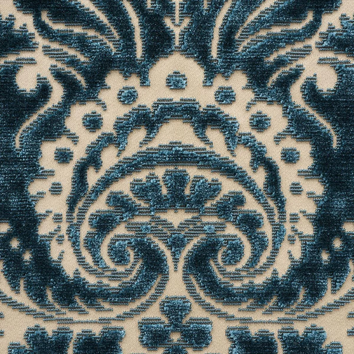 Schumacher 74070 Morimont Velvet Lake fabric swatch