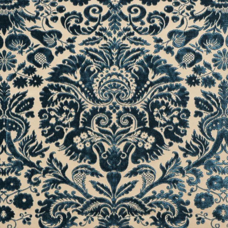 Schumacher 74070 Morimont Velvet Lake fabric swatch