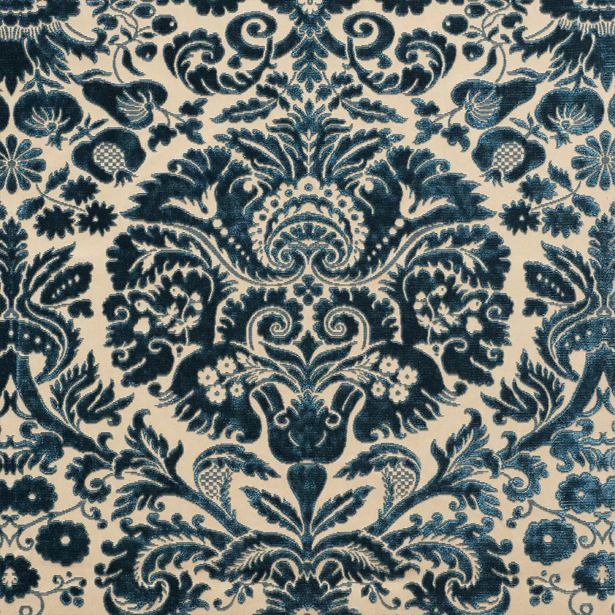 Schumacher 74070 Morimont Velvet Lake fabric swatch