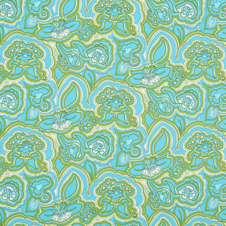 Schumacher 181061 Morning Sunrise Indoor/Outdoor Fern fabric swatch